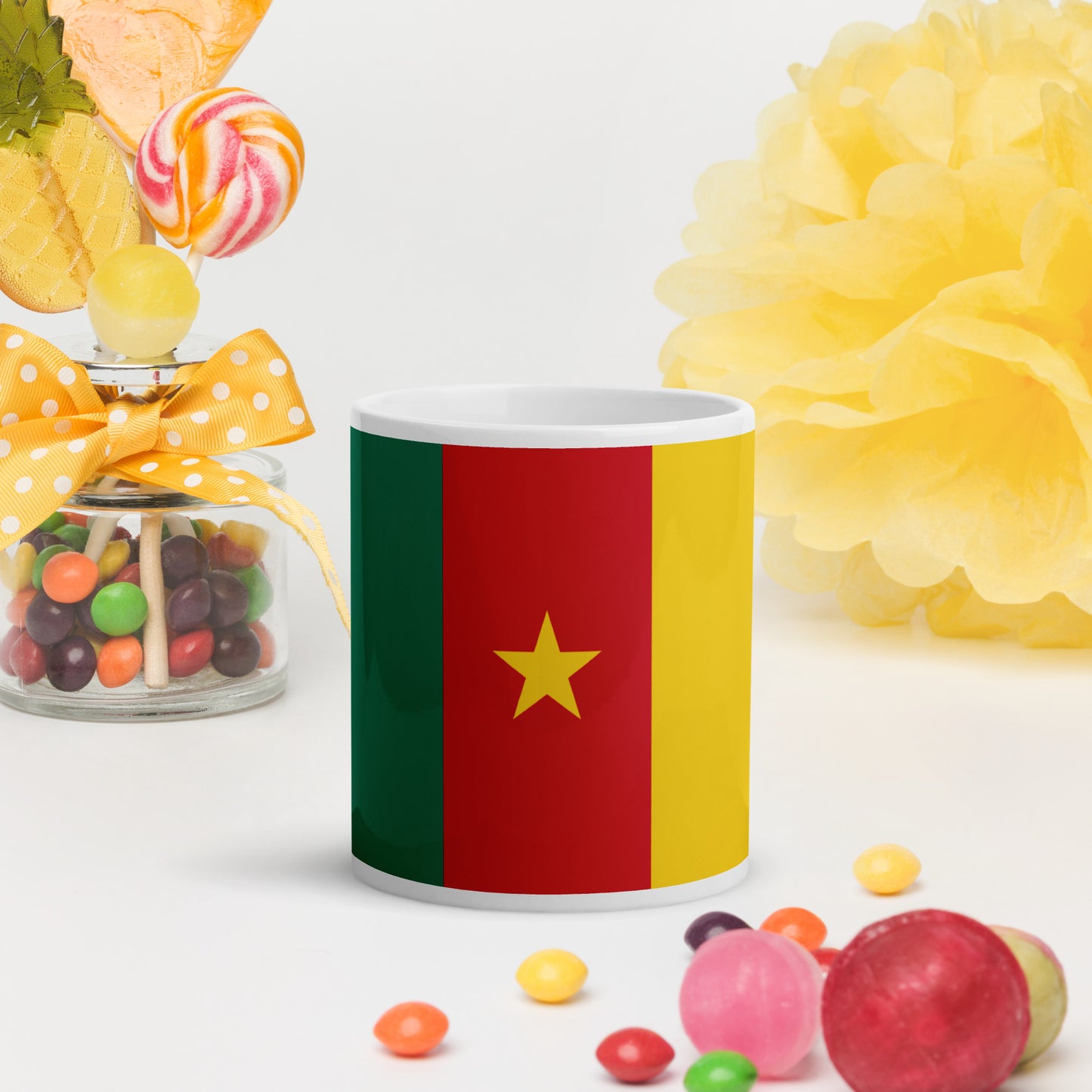 Mug Blanc Brillant - Cameroun