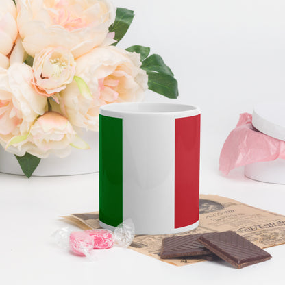 Mug Blanc Brillant - Italie