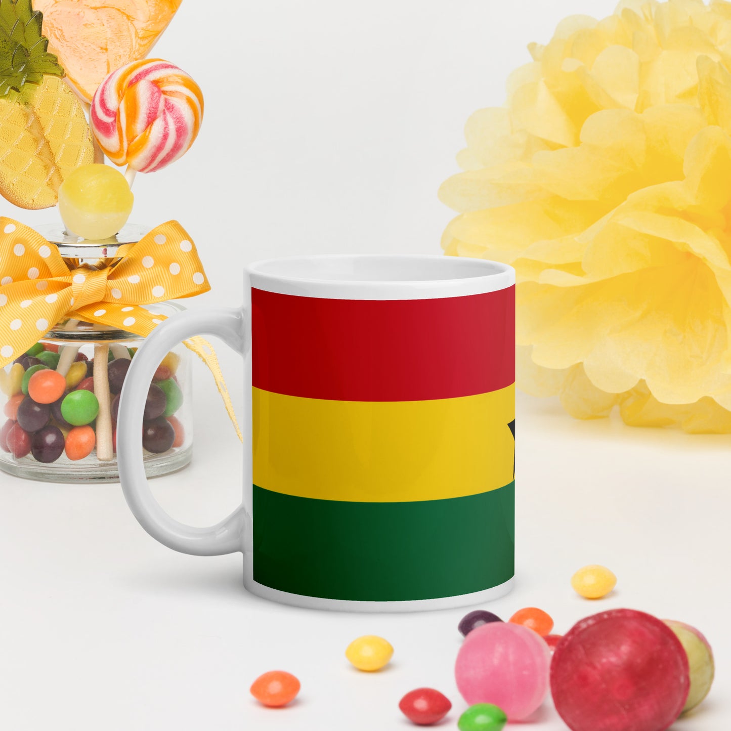 Mug Blanc Brillant - Ghana