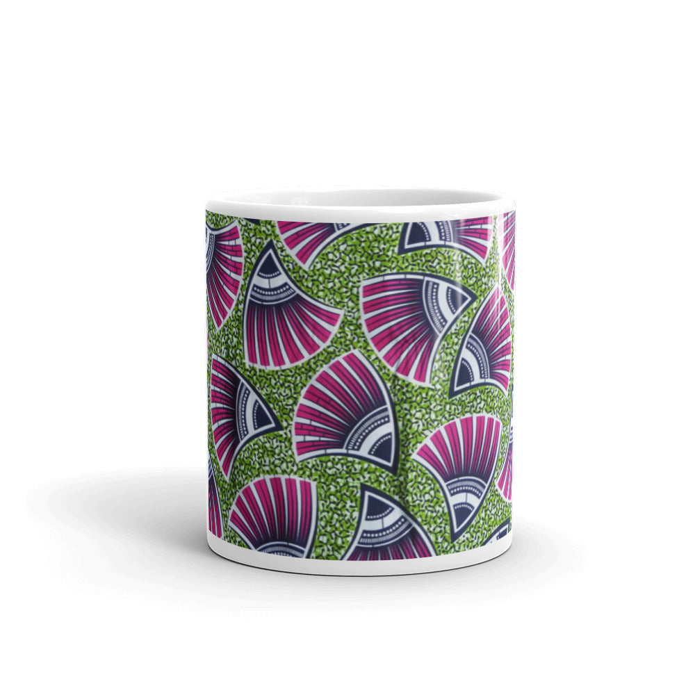 Mug Blanc Brillant - Motif Wax Multi-Color