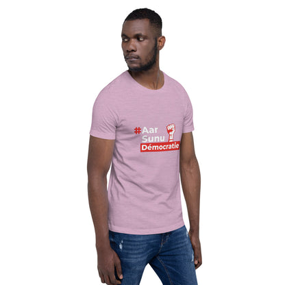 T-shirt Unisexe à Manches Courtes - #AarSunuDémocratie - Sénégal